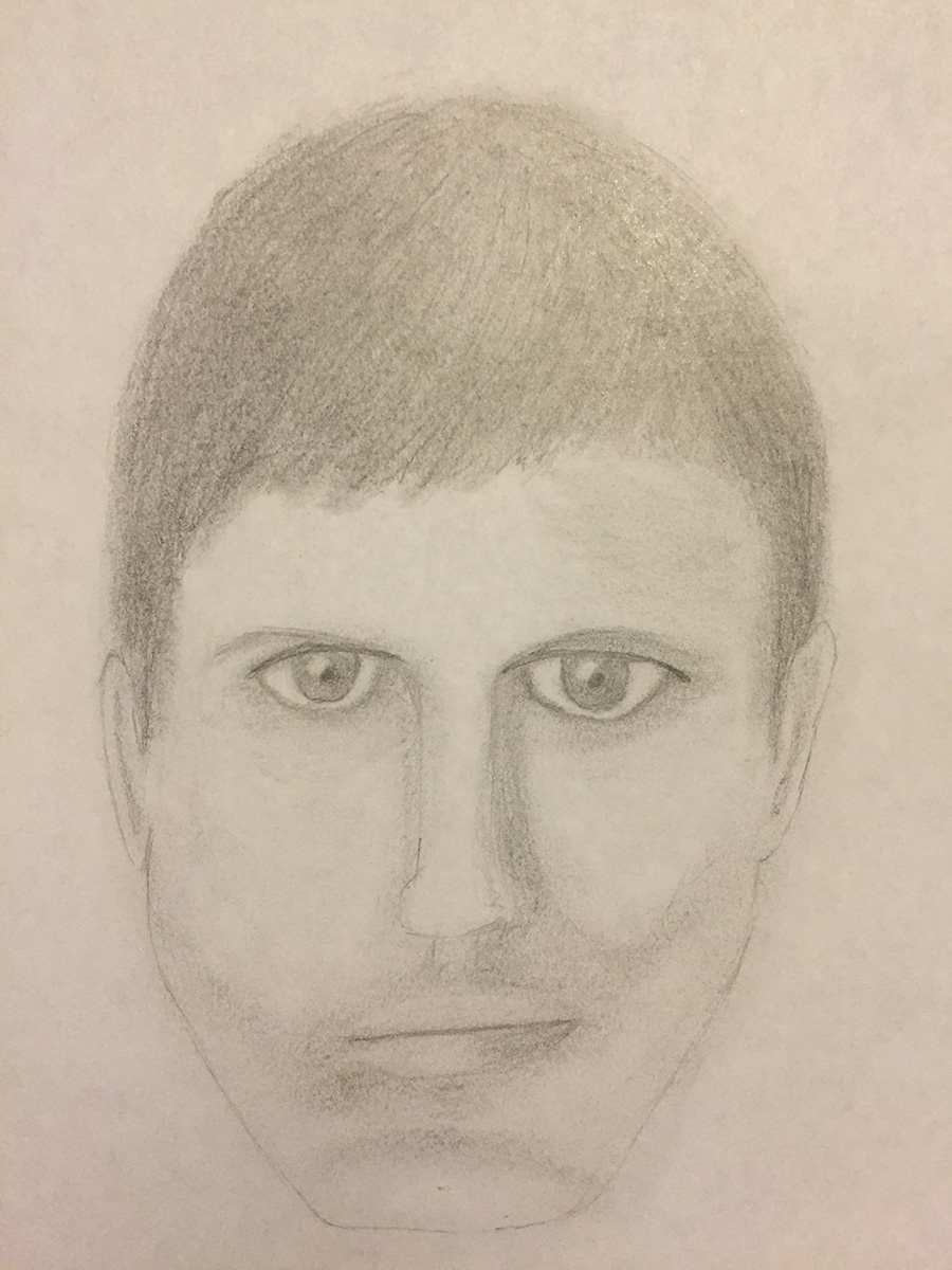 Pencil portrait of a humanlike face
